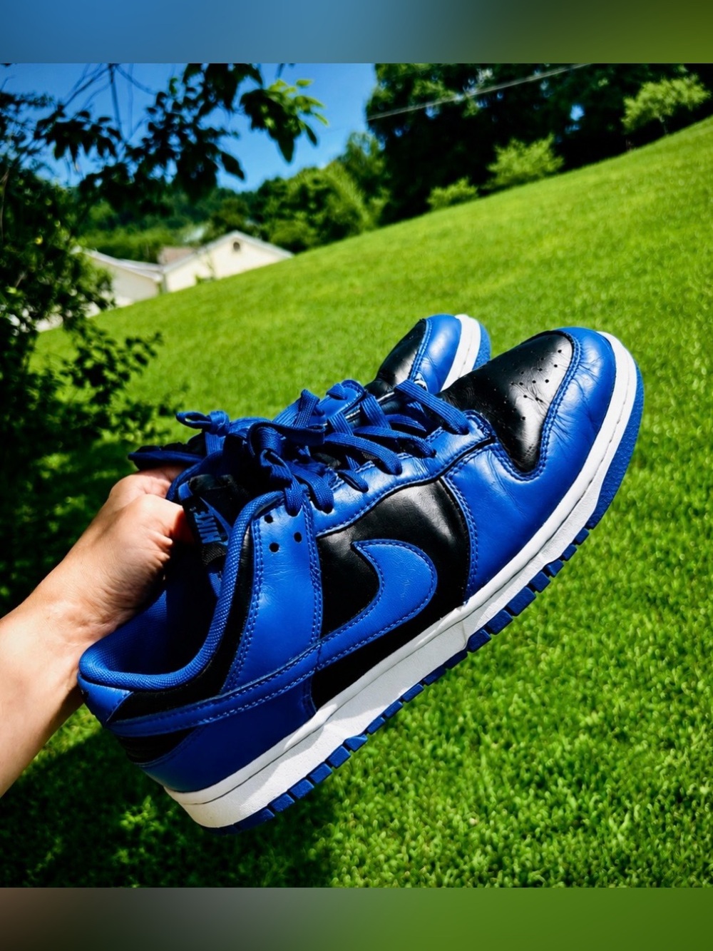 Nike Dunk Low Retro Hyper Cobalt Blue/Black Mens size 9.5